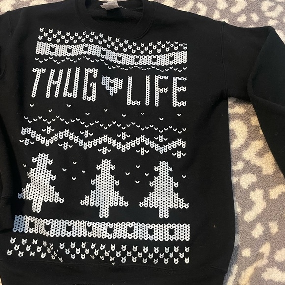 Thug Life Christmas Sweater Sweatshirt - Picture 6 of 8